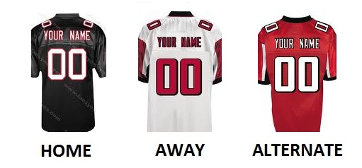 (image for) ATLANTA Pro Football Number Kit - Click Image to Close